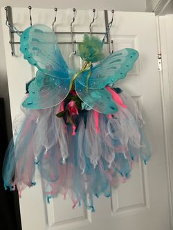 Fairy skirt, wings and wand