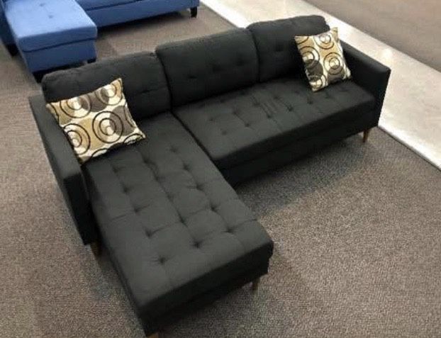 New Black Sectional Couch / Free Delivery 