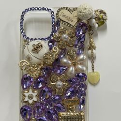 iPhone 13 Decorated Purple Gem Case