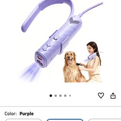 Pet Neck-Hanging Dog & Cat Dryer (Purple)