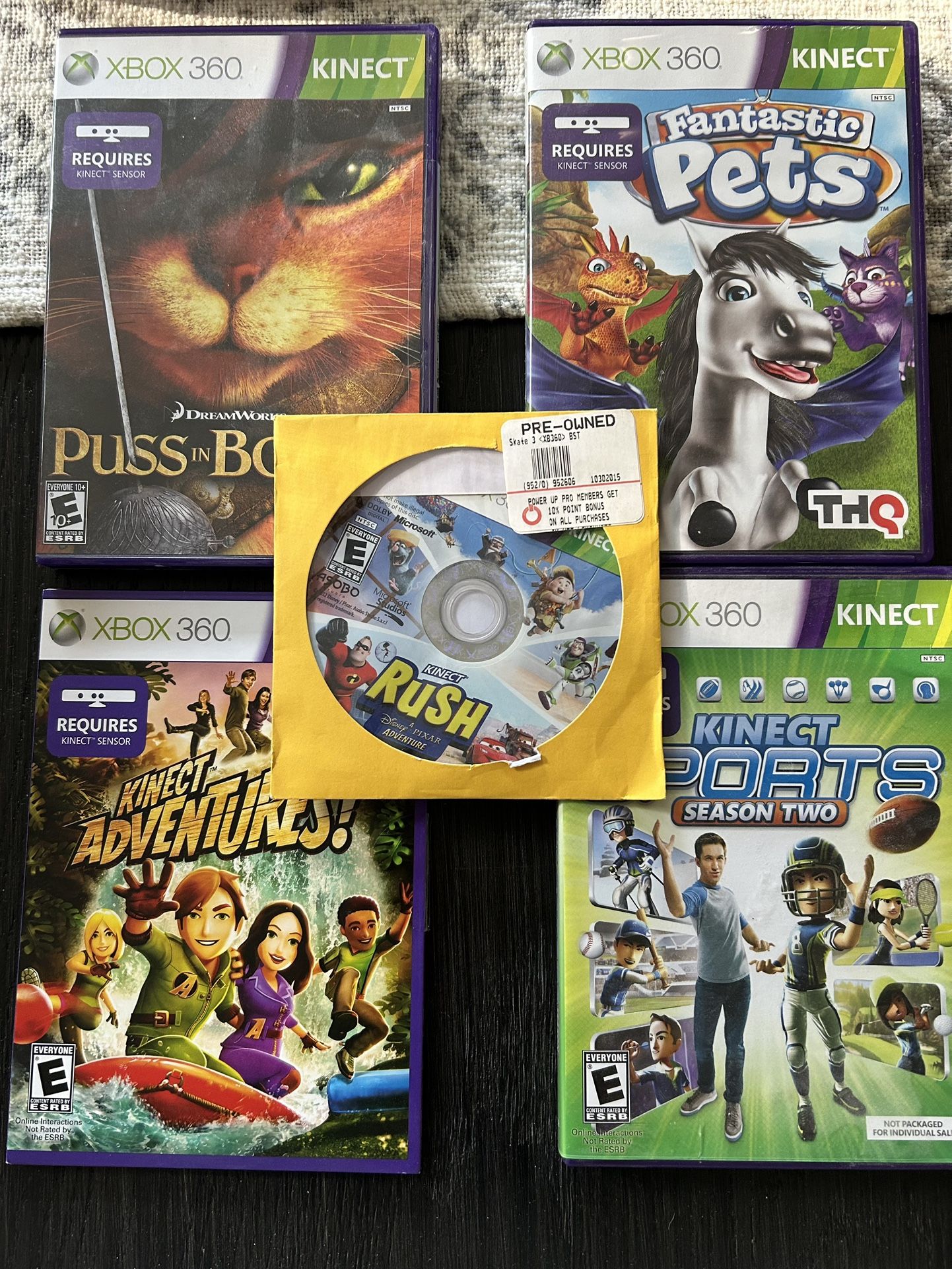 Xbox 360 Kinect games bundle as shown