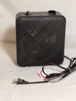 Compact Black Electric Space Heater