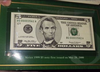Low Serial Number Notes For Sale and Space Shuttle Colombia Picture With Teacher The Blew Up