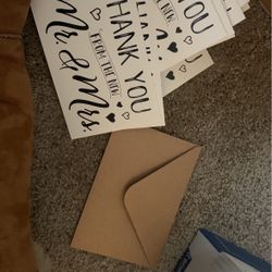 Mr And Mrs Thank You Cards 55 With Envelopes