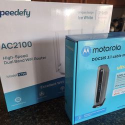 Motorola Cable Modem & Speedefy Router