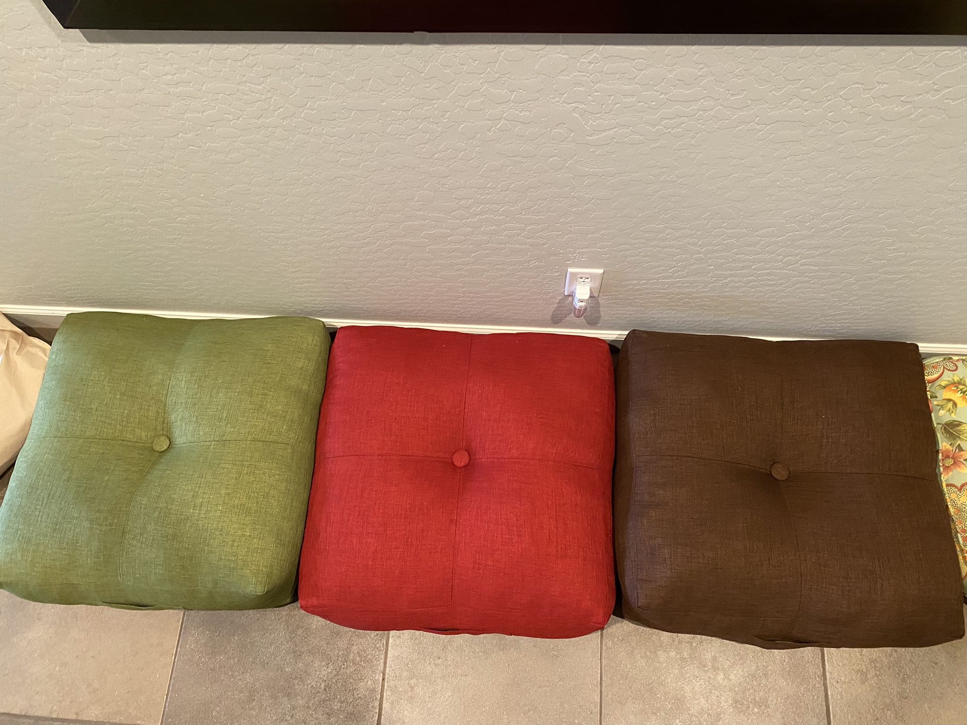 Three Floor Cushions