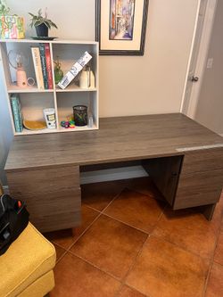 Large desk grey-brown