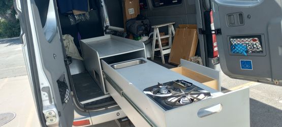 RV kitchen and sink cabinet