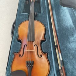Gold Italian style 4/4 size violin Ebony fingerboard 