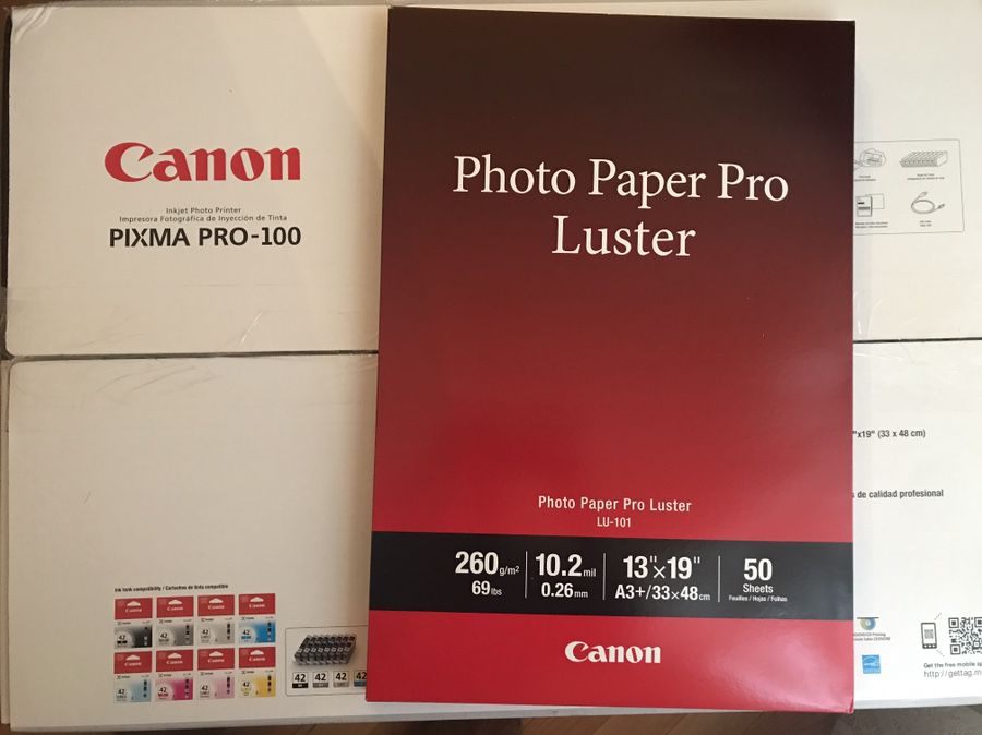 Canon pro-100 printer and free paper