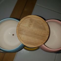 6pc Pots And Saucers