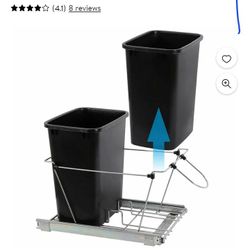 Durable 2 Pack Pull Out Trash Garbage Can