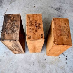 Wooden Vintage Wine Crates