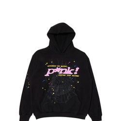 Sp5der Pink Hoodie – Streetwear Spider Web Graphic