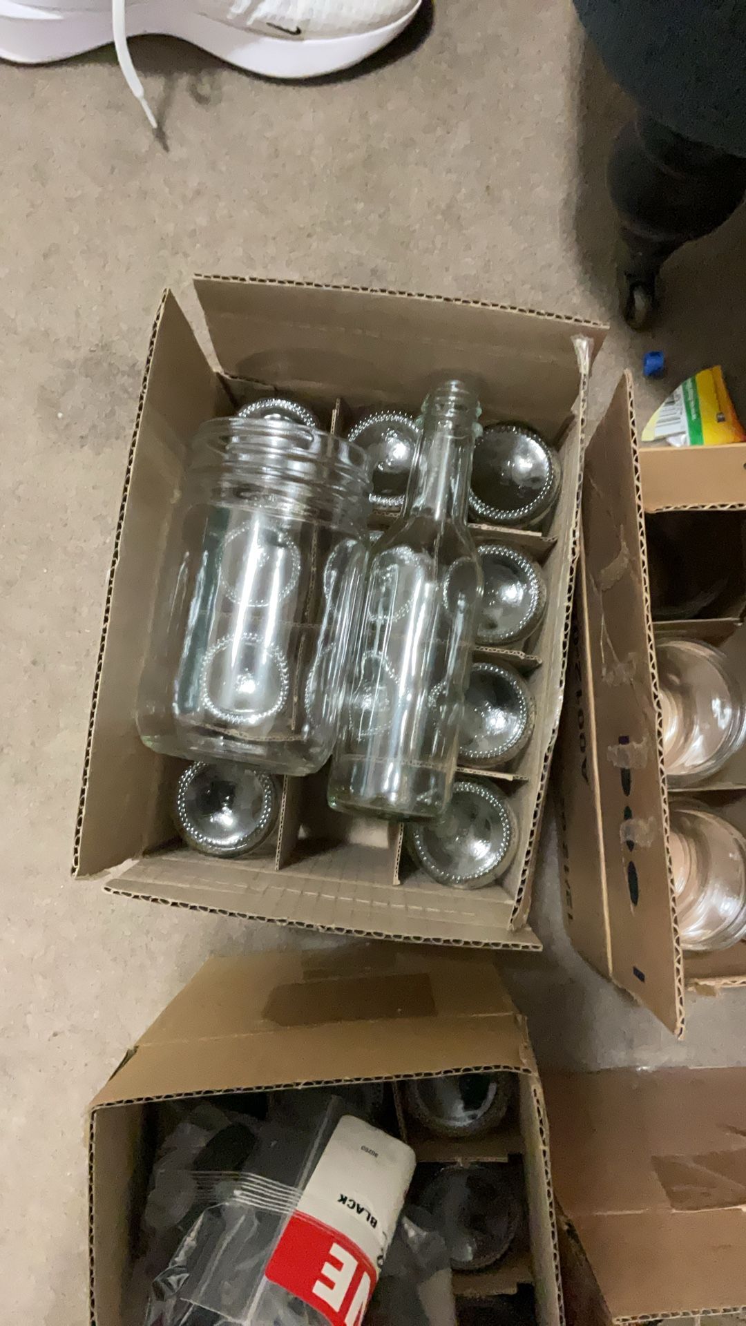 36 Bottles And 21 Jars Glass With Tops And Lids 