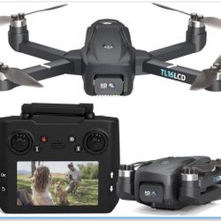 Drones with Camera for Adults 4K, GPS Drone with Camera 4.5” LCD Screen Controller Follow Me Auto Return 5G Long Range Transmission Foldable FPV Drone