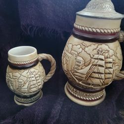 Avon Beer Stein And Matching Lil Mug