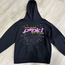 Black/Pink Sp5der Hoodie