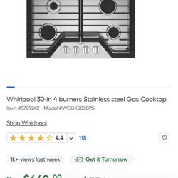 Whirlpool Gas Cooktop