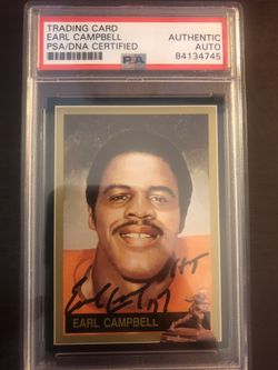 Very Rare Earl Campbell Signed Heisman Card!