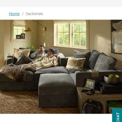 Lovesac sofa Sectional Storage And Extra Bed.