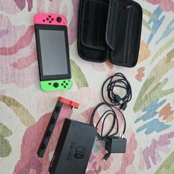 Nintendo Switch Console With Case And Joycon Charger