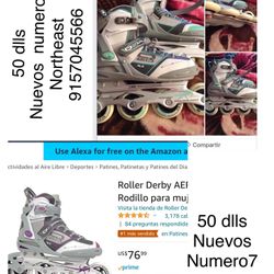 Patines Nuevos Numero7, Solo50 Dlls Firme , Northeast