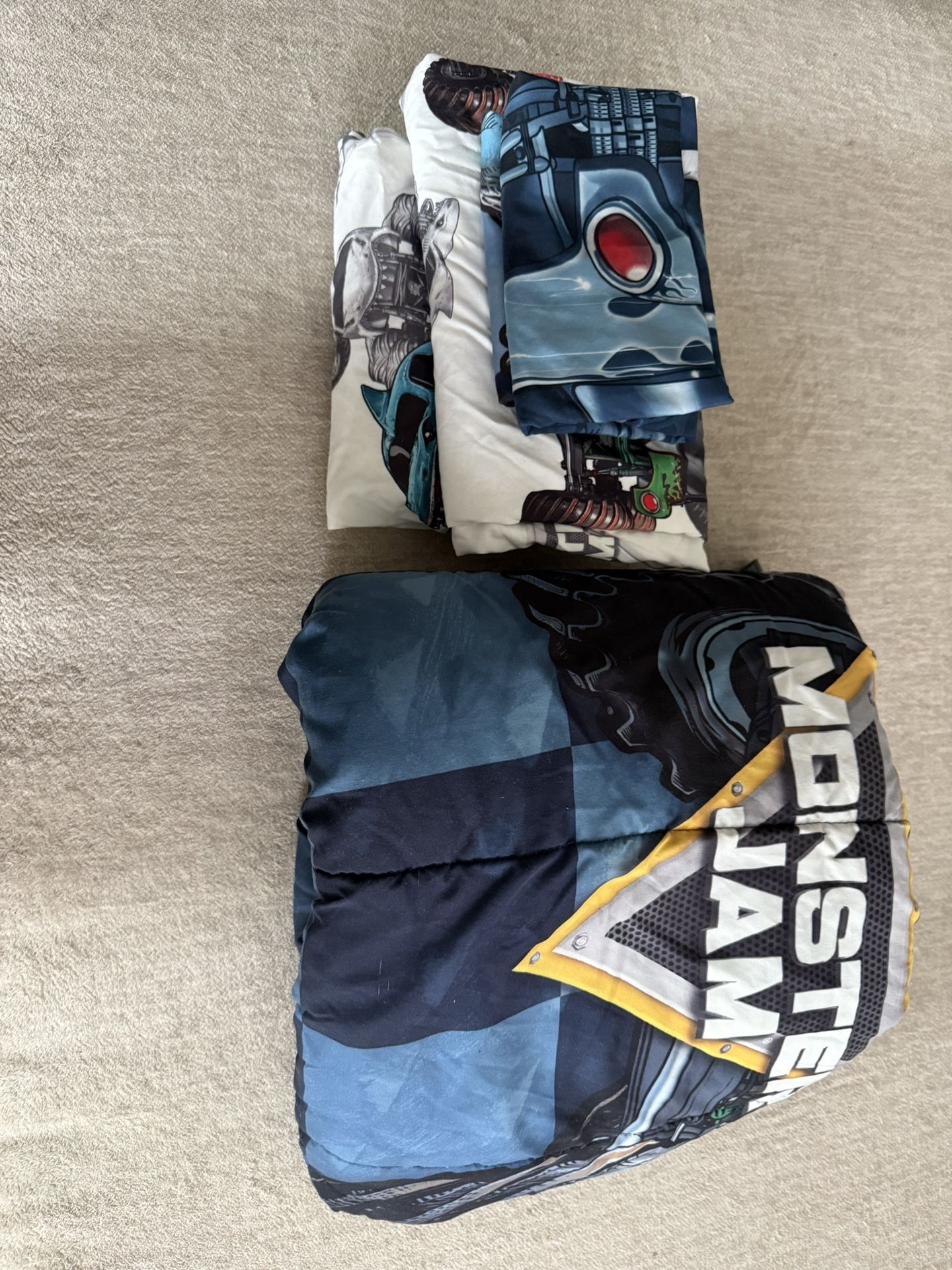 Twin Monster Jam Comforter Set