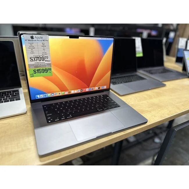 Black Friday Sale! Apple 16" MacBook Pro Retina M2 Pro 12-Core CPU, 19-Core GPU, 16GB Ram, 512GB SSD 2023