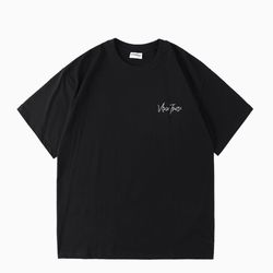 Fashionable Male 270g Heavyweight Pure Cotton Short-Sleeved T-Shirt for Men - Summer Back Print - Boys' Casual Round-neck T-Shirt