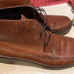 Pair  Of Mens Brown Real Leather Shoes
