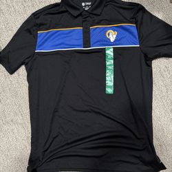 LA RAMS Embroidered Polo Size XL