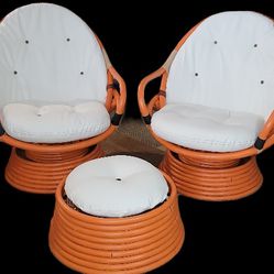 Vintage Rattan Lounge Chairs 