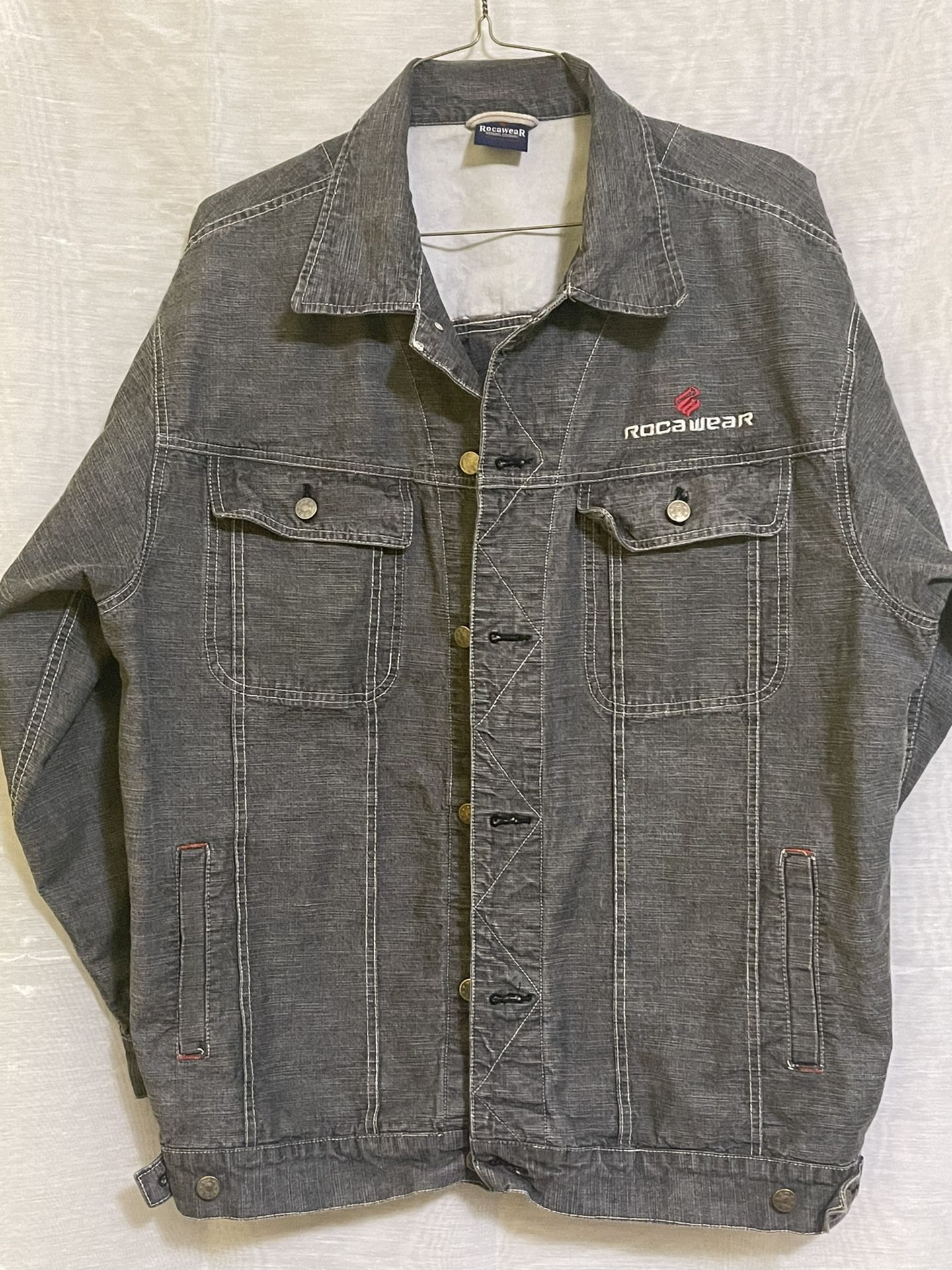 ROCAWEAR DENIM JACKET -GREY