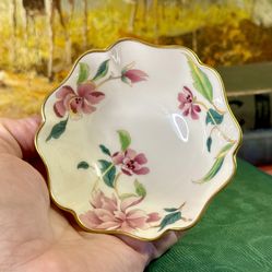 LENOX CHINA BARRINGTON COLLECTION TRINKET BOWL DISH TRIMMED IN GOLD MADE IN USA