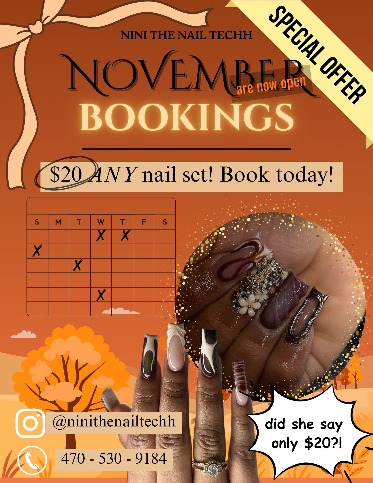 CONYERS GA, ANY & EVERY NAIL SET IS $20!