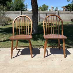 Mid Century Danish Style Dining Chairs - Set of 2 in Solid Teak by KD Sunwood