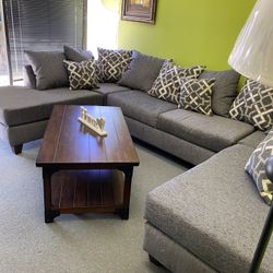 Grey Olive Sectional 