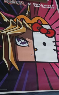 Yu-Gi-Oh and Hello Kitty poster