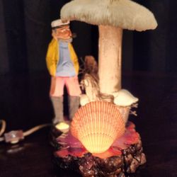 Nautical Accent Lamps..Real Shells,Coral And Wood