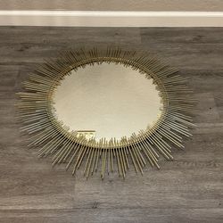 Large 30" diameter heavy metal World Market Sunburst mirror - price is firm, no holds