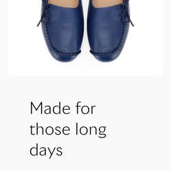 Empress Navy Blue Leather Comfort Shoes