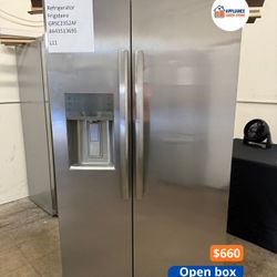 Frigidaire 22.3 cu ft Side-by-Side Refrigerator, Stainless, External Water/Ice Dispenser (GRSC2352AF) 