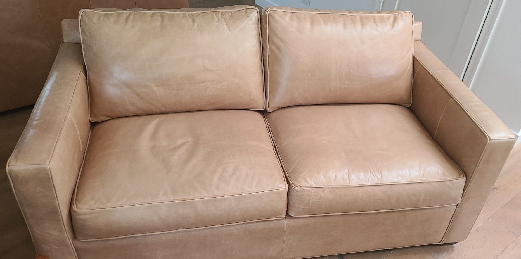 ~~~Crate And Barrel Leather Sofa~~~