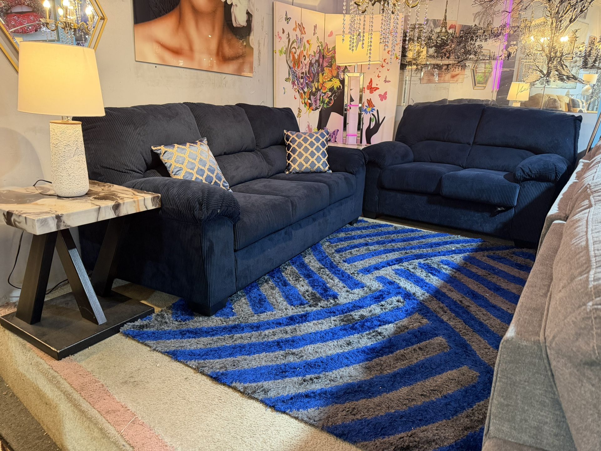 ASHLEY CORDUROY SOFA & LOVESEAT SET — JUST $759!!