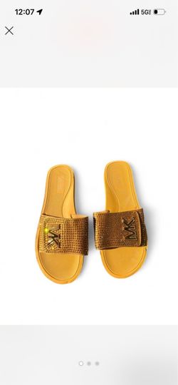Micheal Kors Marigold Crystal Satin Slides