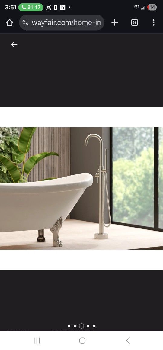 Tub Filler With Handwand.