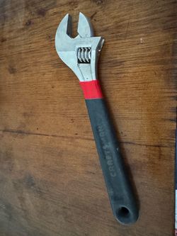 Craftsman 44169 Professional 12" Adjustable Wrench Red & Black Cushion Handle USA