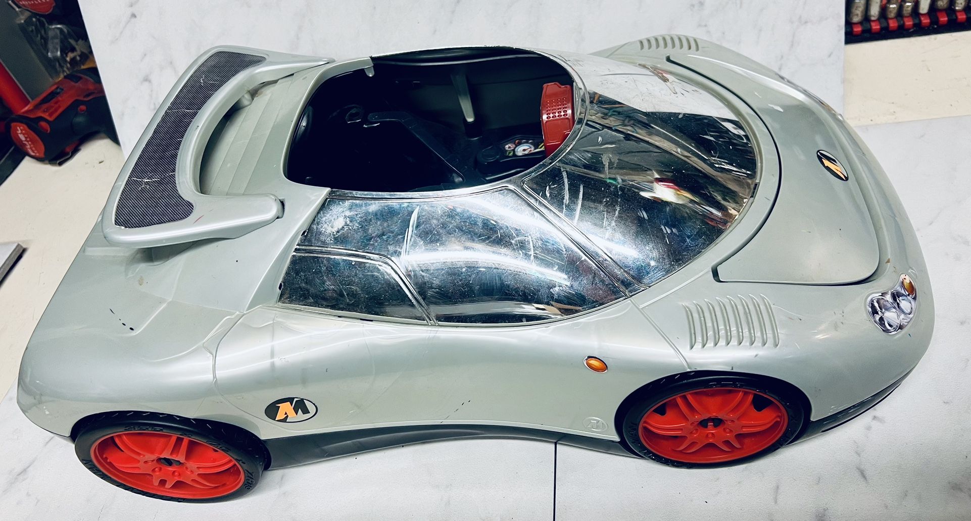 Vintage 1998 Hasbro Action Man Silver Speeder Car.