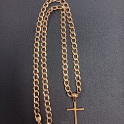 10k Cuban Chain With Cross.